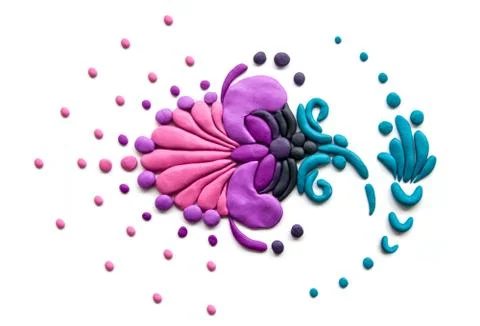 Purple clay pattern. Purple flower Stock Illustration