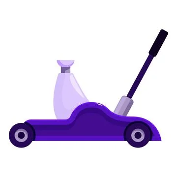 Purple cleaning machine with detergent bottle and long handle Illustration