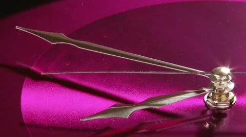 Purple clock Stock Footage 14828203