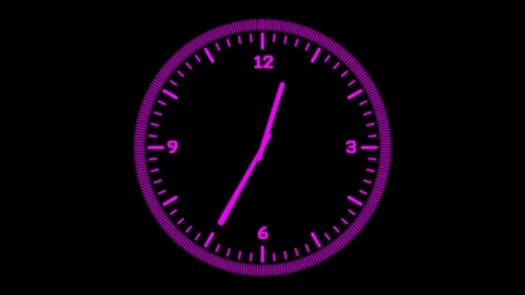 Purple Clock Stock Footage 121106715