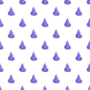Purple cloud abstract shapes seamless pattern background Stock Illustration