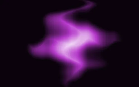 Purple cloud on a black background. Pattern of shiny neon geometric waves. Stock Illustration