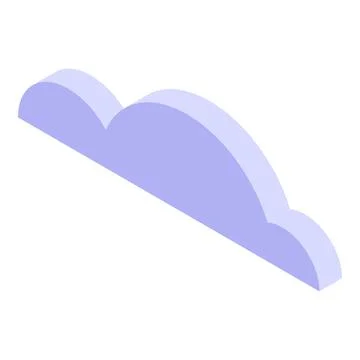 Purple cloud computing symbol floating with isometric projection 스톡 일러스트