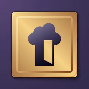 Purple Cloud database icon isolated on purple background. Cloud computing con Illustrazione stock