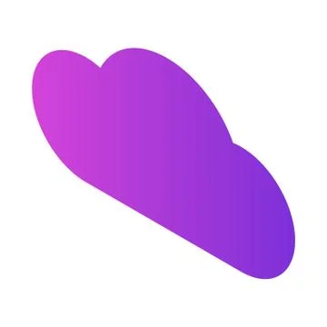 Purple cloud icon, isometric style Stockillustratie