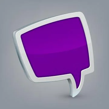 Purple cloud speech Stock Illustration
