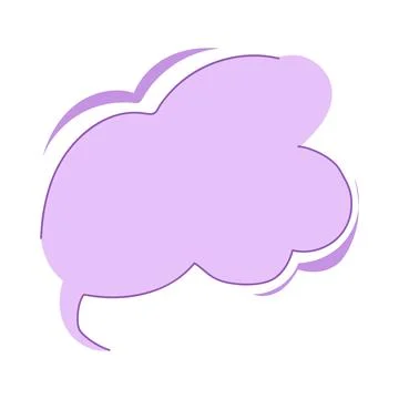 Purple cloud thought bubble with blank space Stock Illustration