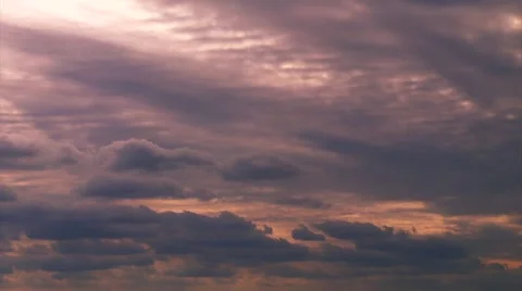 Purple Clouds moving two directions Video stock 44420298