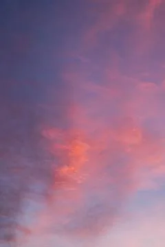 Purple clouds in the sky Stock Photos