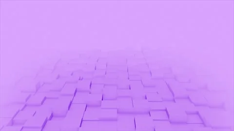 Purple color 3d cubes slowly moving blank 3d space background Stock Footage 307692929