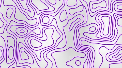Purple color abstract pattern with animation of morphing line as topographic map Stock Footage 243415460