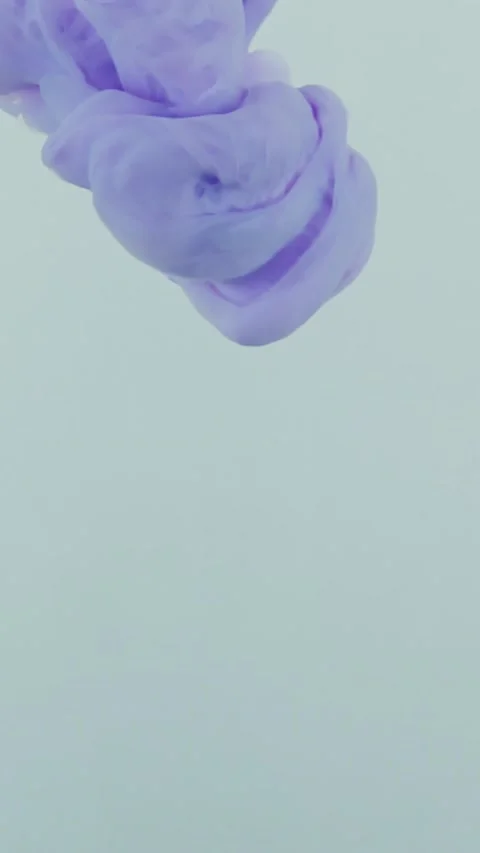 Purple Color Cloud. Ink Or Paint Mixing In Water. Slow Motion. white Background. Stock Footage 205212166