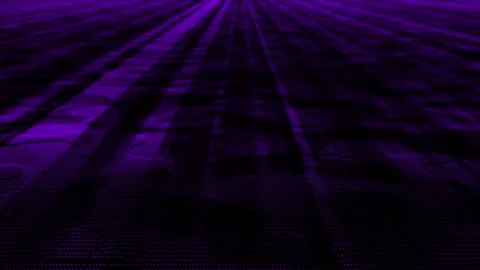Purple color digital data flow particles cyber technology futuristic background Stock-Footage 296088963