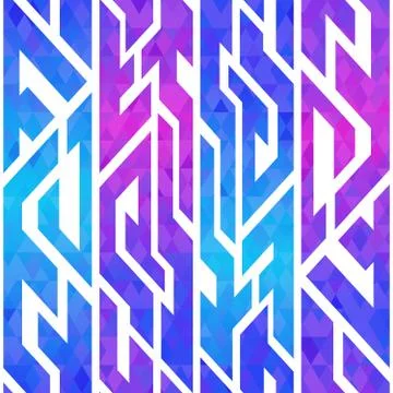 Purple color geometric seamless pattern Stock Illustration