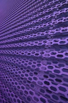 Purple color vertical background grid cells wall in industrial factory plant Stock Illustration
