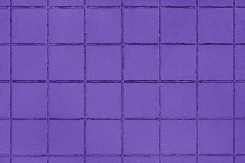 Purple colored ceramic tile texture, background with square geometric patte.. Stock Photos