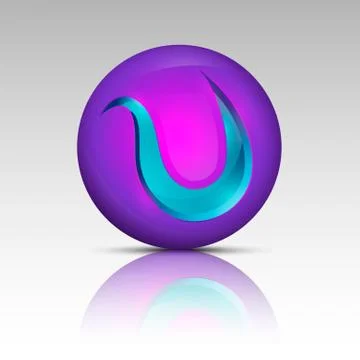Purple colored circle logo Stock Illustration