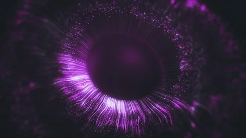 Purple colored lines after a blast scattering out of a bright circle and forming Video stock 128305831