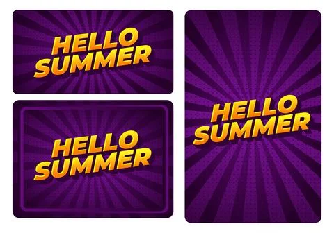 Purple comic backgrounds with radial halftone rays and bold yellow 3d text .. Stock Illustration