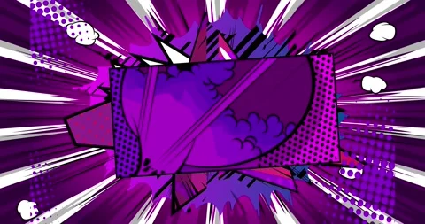 Purple Comic Book Background Stock Footage 166254477