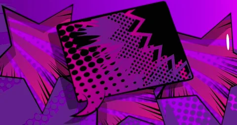 Purple Comic Book Speech bubble Stock Footage 171493492