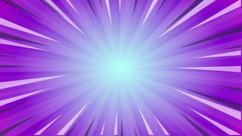 Purple comic book speed lines background with a central glowing light effect Stock Footage 346725064