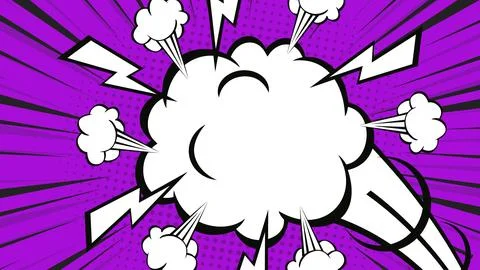Purple comic explosion background Stock Illustration