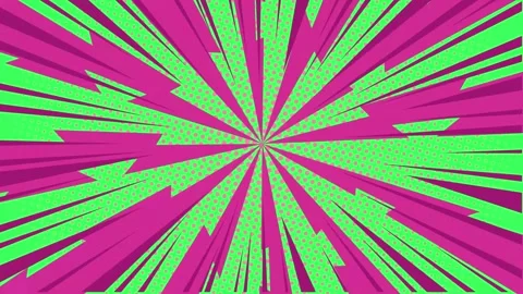 Purple comic green bg Stock Footage 274454197