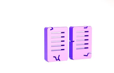 Purple The commandments icon isolated on white background. Gods law concept.  Illustrazione stock