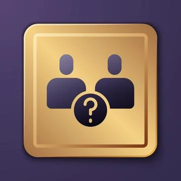 Purple Complicated relationship icon isolated on purple background. Bad commu Stock Illustration