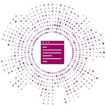 Purple Computer api interface icon isolated on white background. Application Stock Illustration