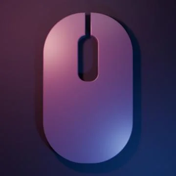 Purple Computer mouse icon isolated on purple-blue background. Optical with.. Stock Illustration
