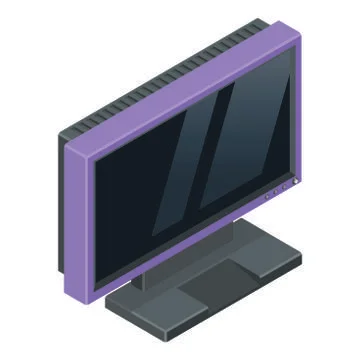 Purple computer screen with reflections on it Stock Illustration