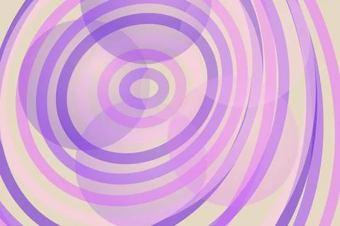 Purple concentric circles pattern on a light background Stock Illustration