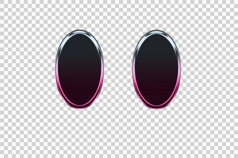 Purple concentric ovals with white inner shapes on black background transparent Stock Illustration