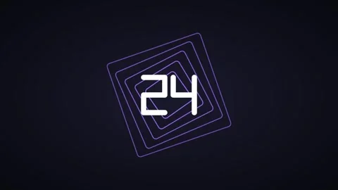 Purple Concentric Squares Countdown Timer 30 Seconds for gaming streams Stock Footage 342629411