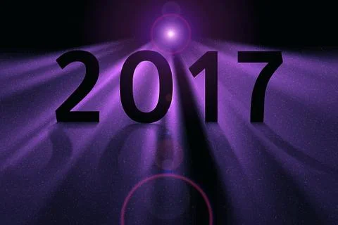 Purple concept for 2017 in deep space Stock Illustration