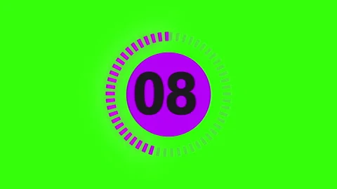 Purple concept green screen countdown Stock Footage 279322339