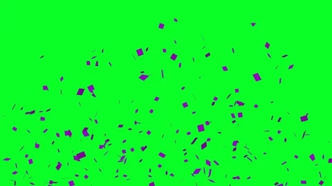 Purple confetti explode on green screen. Festive effects. Stock Footage 281148557