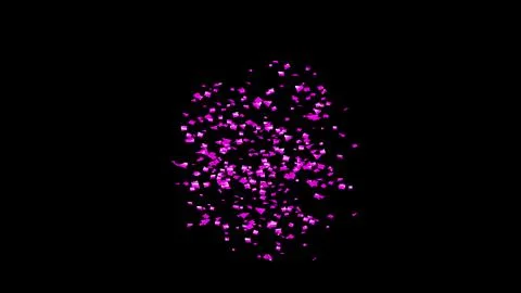 Purple Confetti explodes on a black background Stock Photos