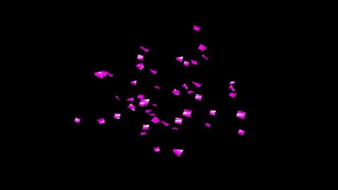 Purple Confetti explodes on a black background Stock Photos