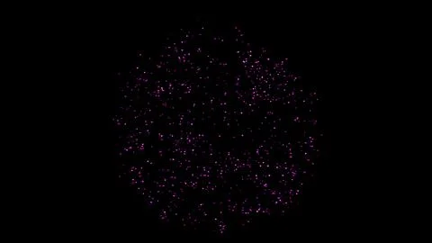 Purple Confetti explodes on a black background Stockfoto's