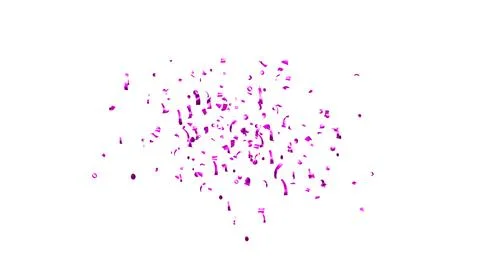 Purple Confetti explodes on a white background 스톡 사진