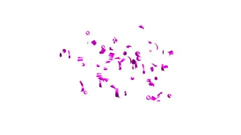 Purple Confetti explodes on a white background 스톡 사진