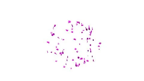 Purple Confetti explodes on a white background 스톡 사진
