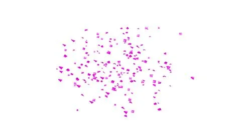 Purple Confetti explodes on a white background Stockfoto's