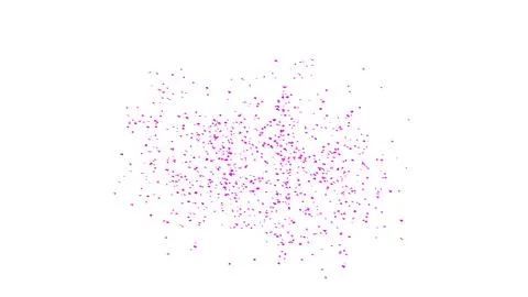 Purple Confetti explodes on a white background Stock Photos