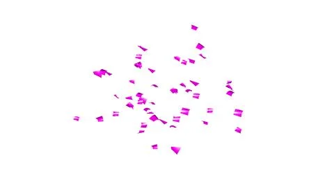 Purple Confetti explodes on a white background Stock Photos