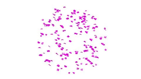 Purple Confetti explodes on a white background Stock Photos