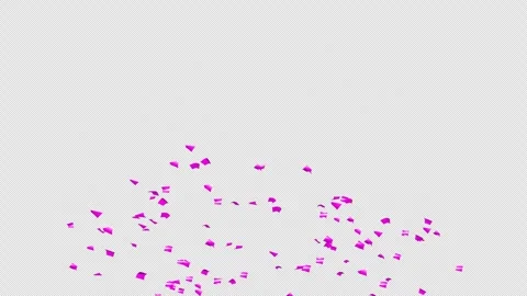 Purple confetti explosion on Alpha channel.  Stock Footage 278909005